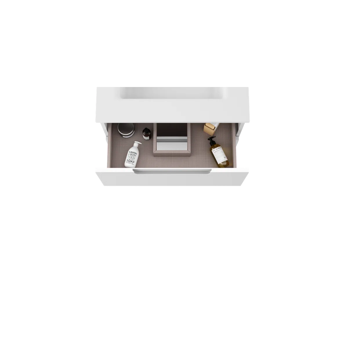 Montello 24" White Wall Hung Bathroom Vanity Base Only - Tilevanity.com