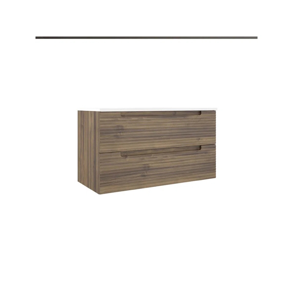 Montello 24" Brown Wood Wall Hung Bathroom Vanity Base Only - Tilevanity.com