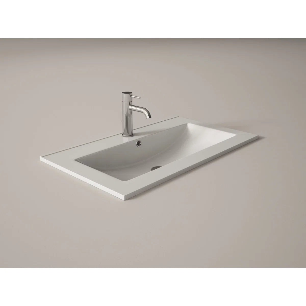 Montello 40" White Wall-Mounted Vanity with Sink - Tilevanity.com
