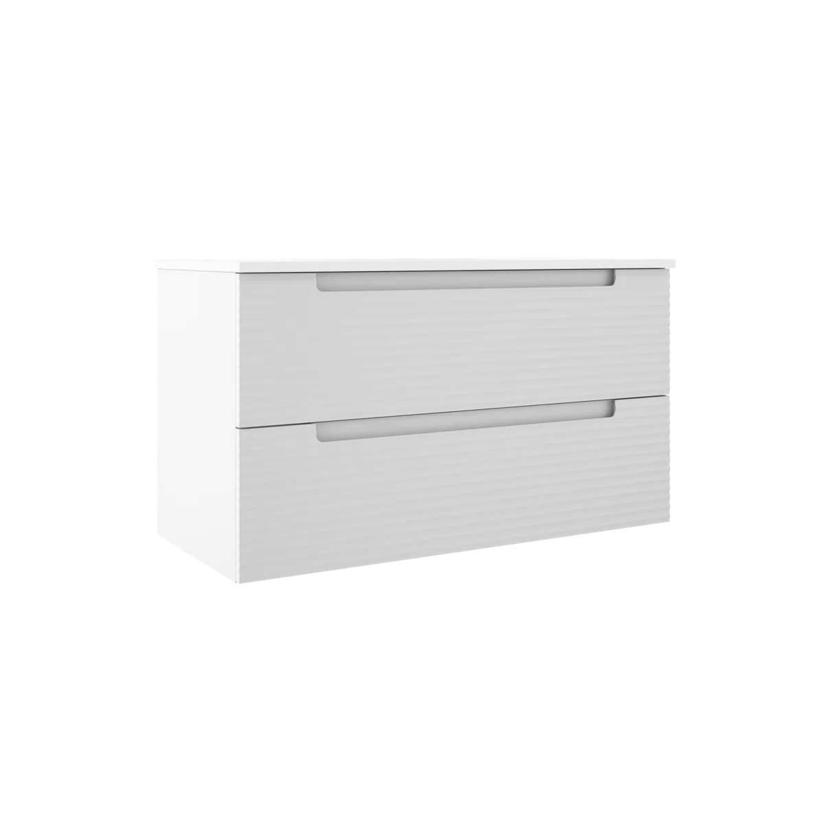 Montello 40" White Vanity with Resin Vessel Sink & Countertop - Tilevanity.com