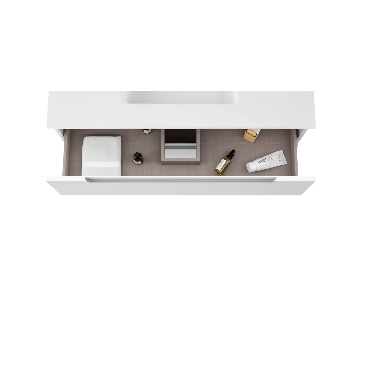 Montello 40" White Wall-Mounted Vanity with Sink - Tilevanity.com