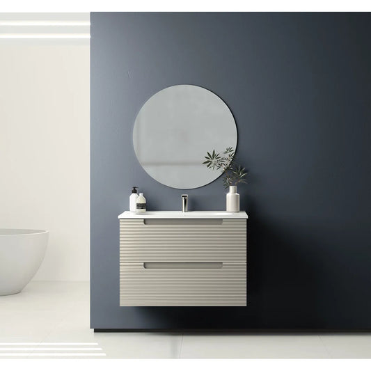 Montello 24" Beige Wall Hung Bathroom Vanity Base Only - Tilevanity.com