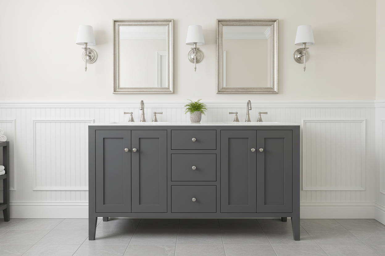 Montgomery Colors 48|60|72" Amish Made Bathroom Vanity | 7 Colors to Choose
