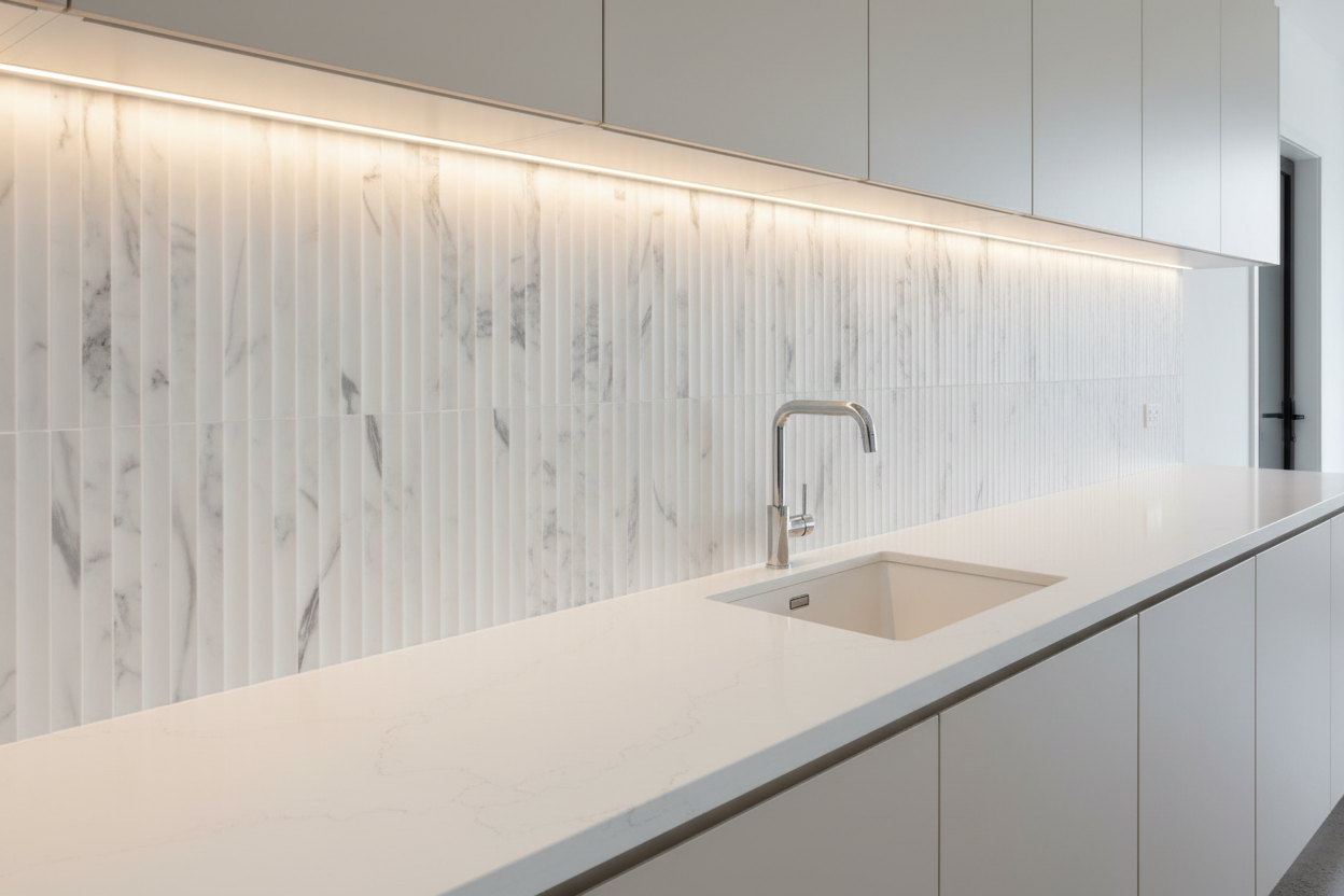 Reed Fluted Porcelain Wall Tile 12x24" | 3 Colors - Tilevanity.com