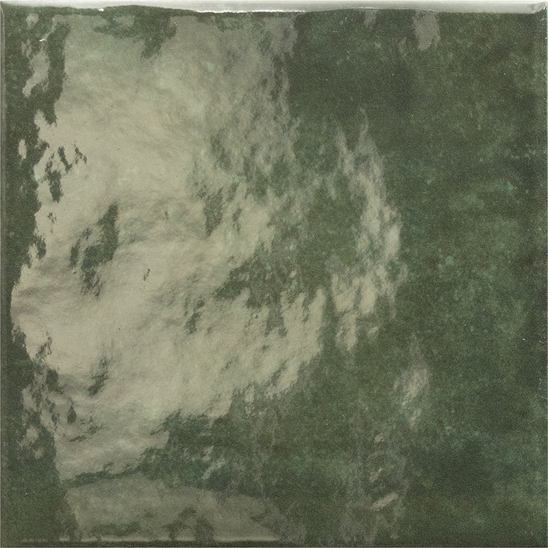 Splash Green Gloss Porcelain Tile 6x6" | Pool Tile Collection - Tilevanity.com