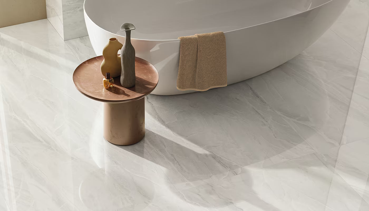 Marmo Bella White Serenity Porcelain Tile Natural - Tilevanity.com