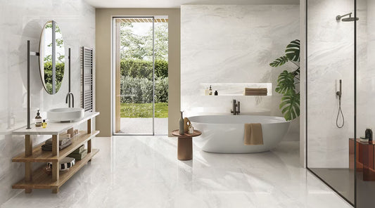Marmo Bella White Serenity Porcelain Tile Natural - Tilevanity.com