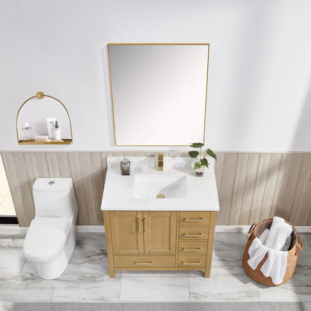 Briar 36" Oak Bathroom Vanity | 2 Colors