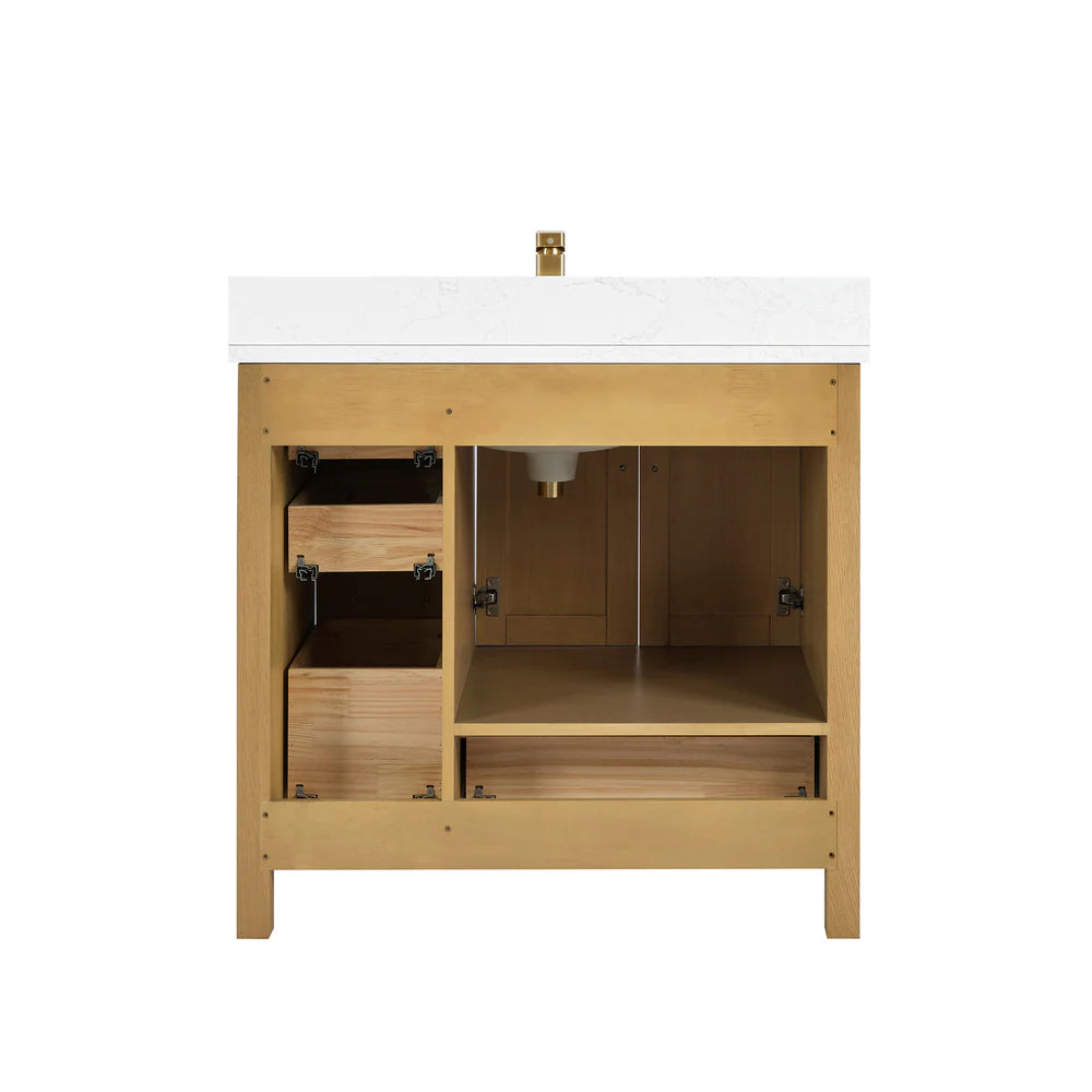 Briar 36" Oak Bathroom Vanity | 2 Colors