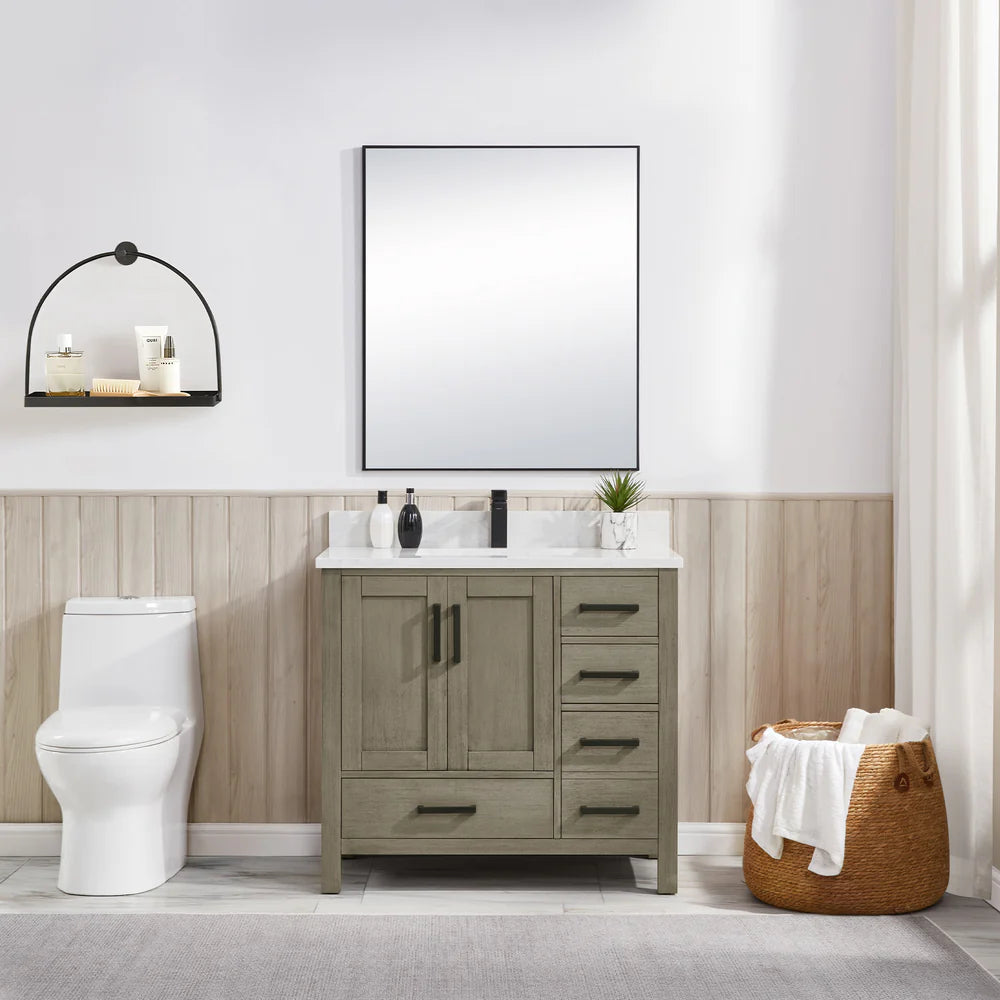 Briar 36" Oak Bathroom Vanity | 2 Colors