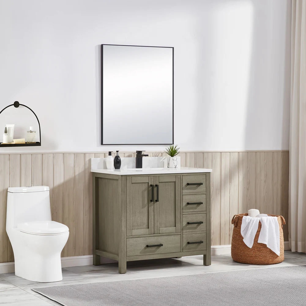 Briar 36" Oak Bathroom Vanity | 2 Colors