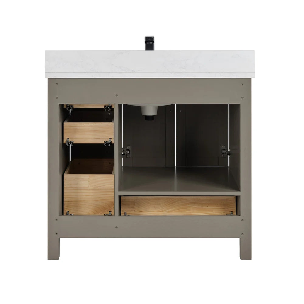 Briar 36" Oak Bathroom Vanity | 2 Colors