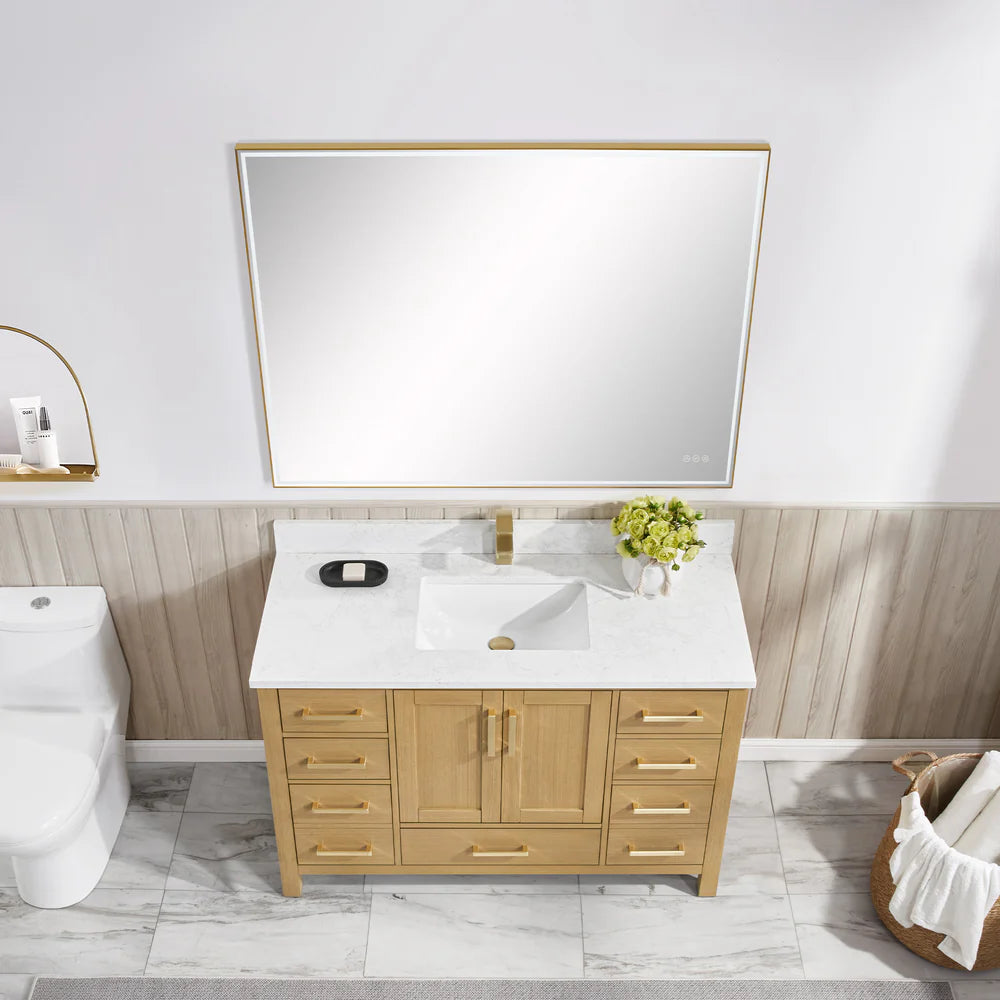 Briar 48" Oak Bathroom Vanity | 2 Colors
