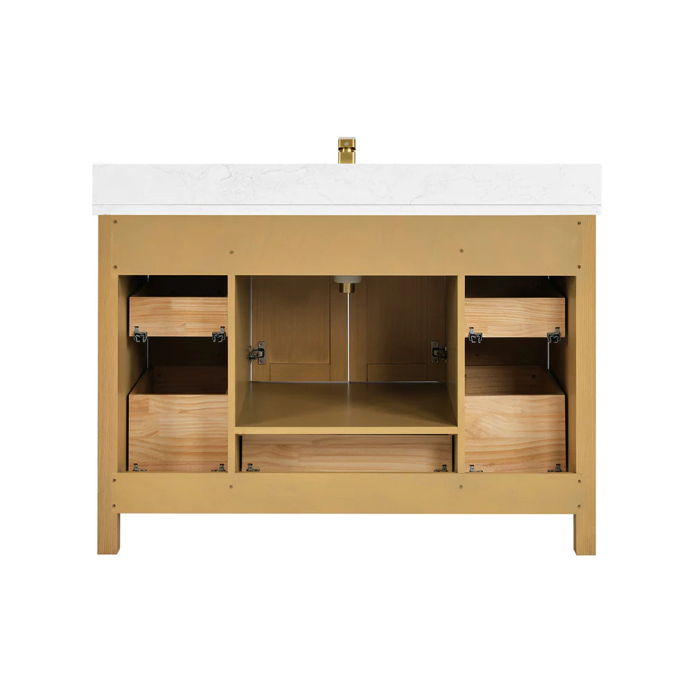 Briar 48" Oak Bathroom Vanity | 2 Colors