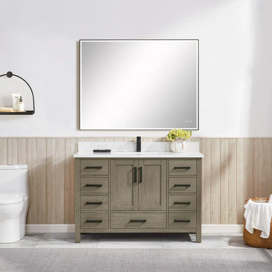 Briar 48" Oak Bathroom Vanity | 2 Colors