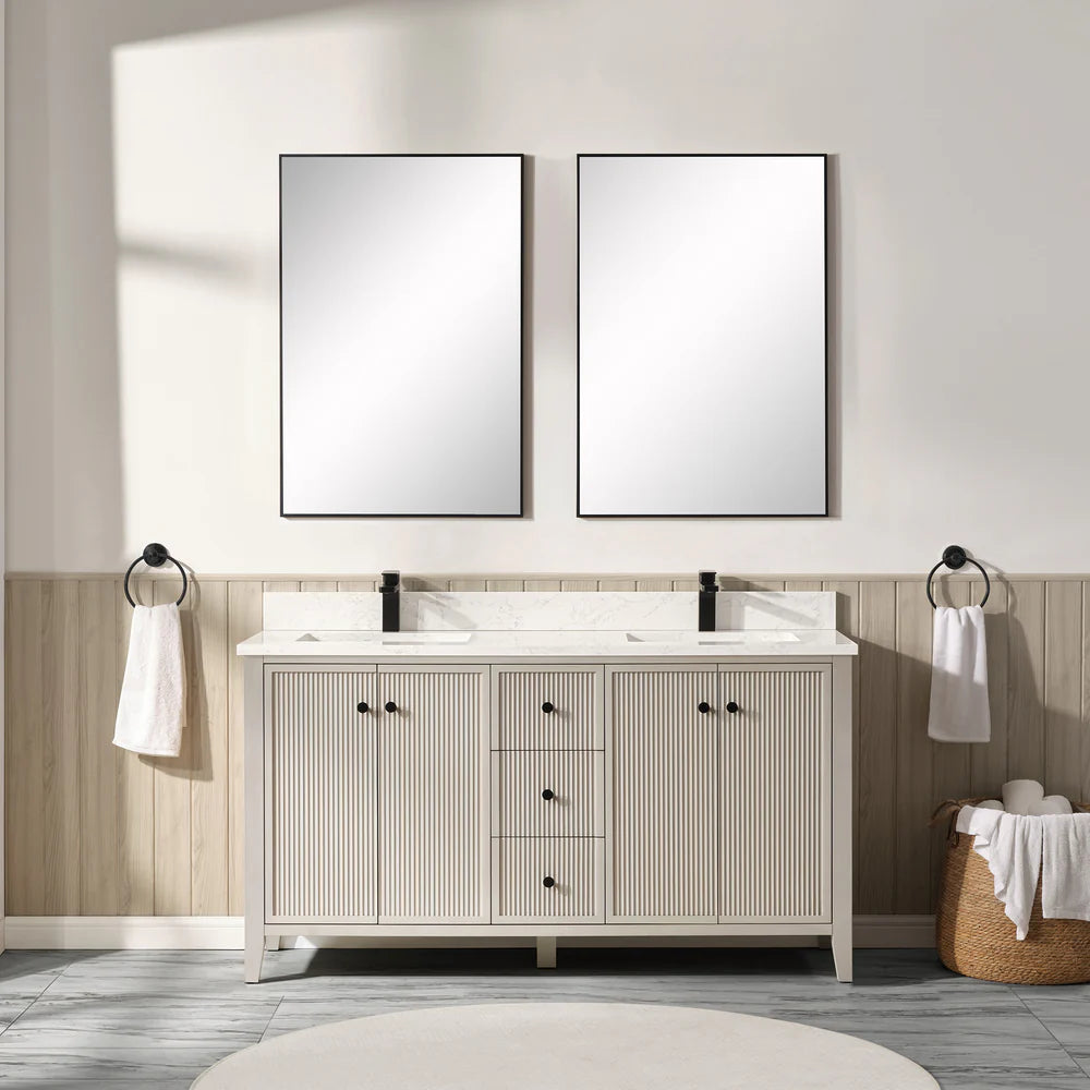 Torano 60" Double Sink Bathroom Vanity | 2 Colors