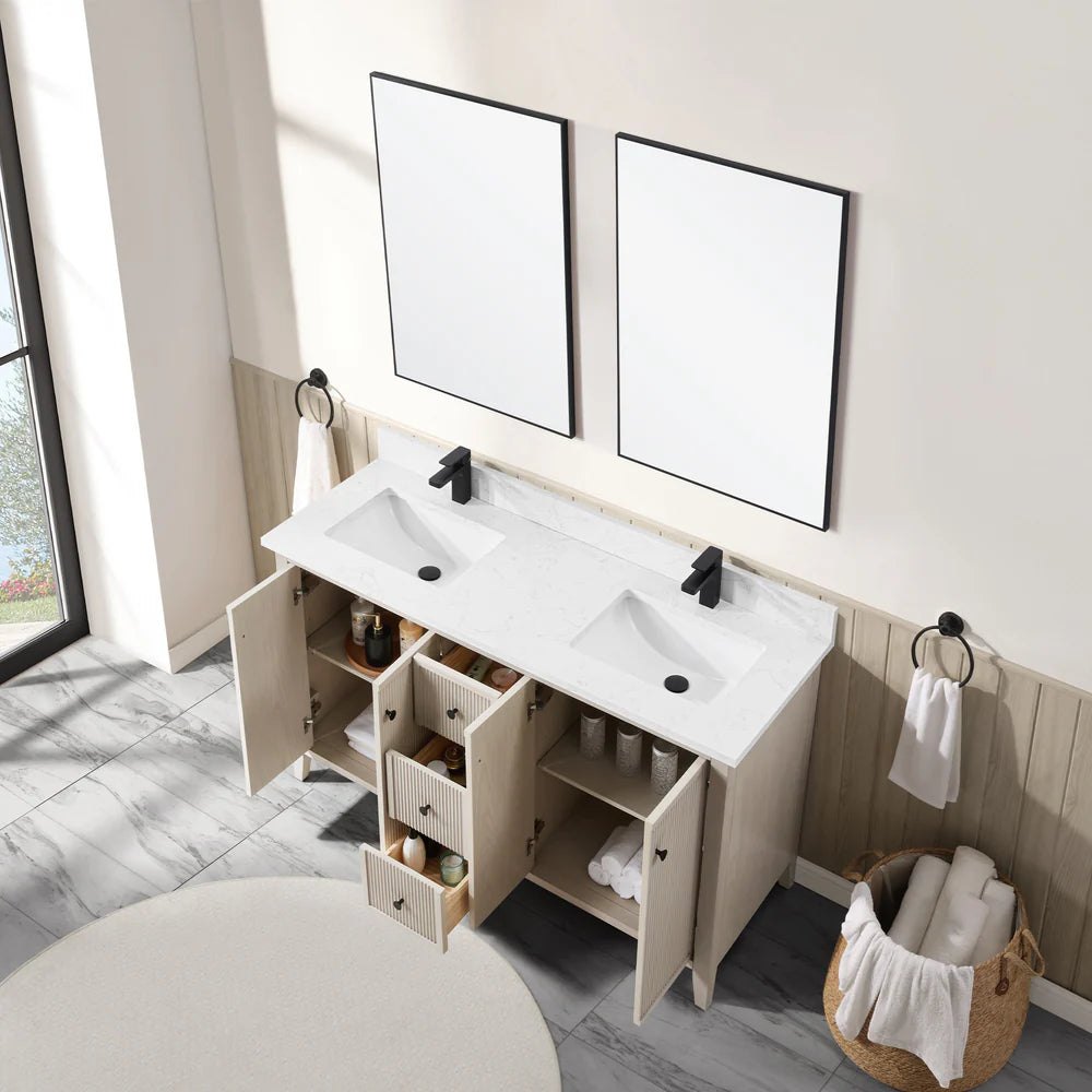 Torano 60" Double Sink Bathroom Vanity | 2 Colors