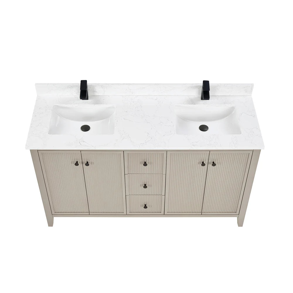Torano 60" Double Sink Bathroom Vanity | 2 Colors