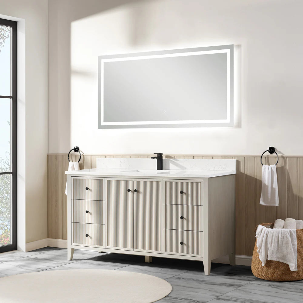 Torano 60" Single Sink Bathroom Vanity | 2 Colors