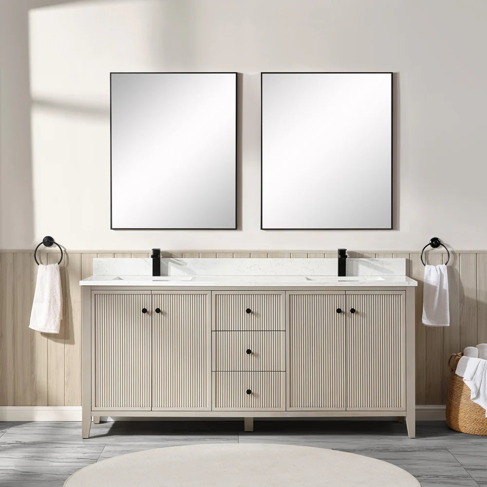 Torano 72" Double Sink Bathroom Vanity | 2 Colors