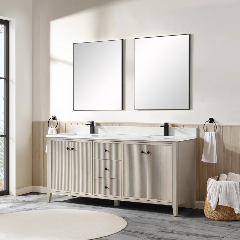 Torano 72" Double Sink Bathroom Vanity | 2 Colors