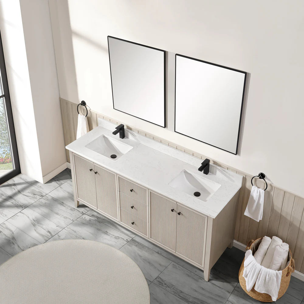 Torano 72" Double Sink Bathroom Vanity | 2 Colors