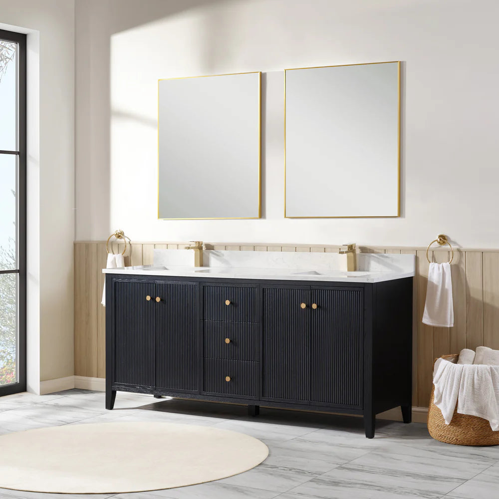Torano 72" Double Sink Bathroom Vanity | 2 Colors