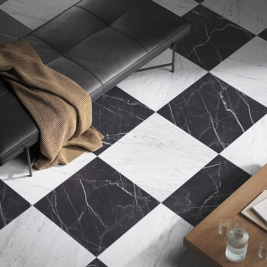 Verona Marble Look Porcelain Tile | Black & White | 3 Sizes