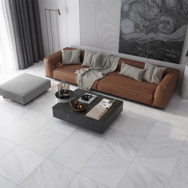 Verona Marble Look Porcelain Tile | Black & White | 3 Sizes