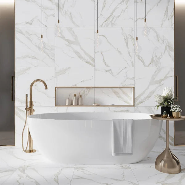 Verona Marble Look Porcelain Tile | 7 Colors | 3 Sizes