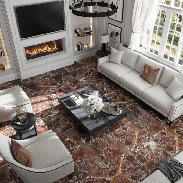 Verona Marble Look Porcelain Tile | 7 Colors | 3 Sizes