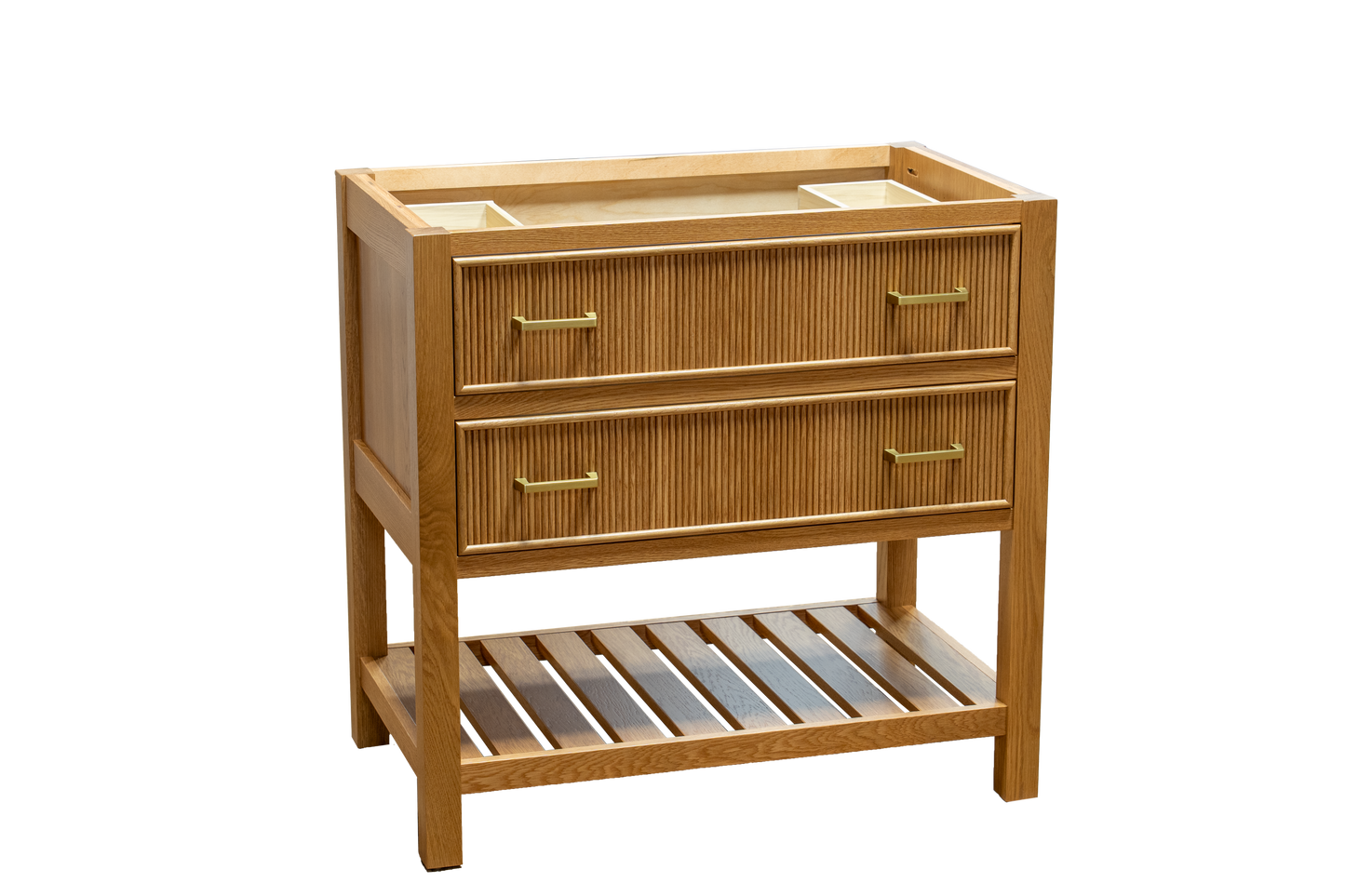 Belmont Fluted 24" |30"|36" Amish Made Bathroom Cabinet (Base only)