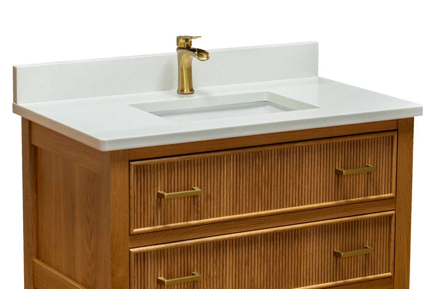 Belmont Fluted 24" |30"|36" Amish Made Bathroom Cabinet (Base only)