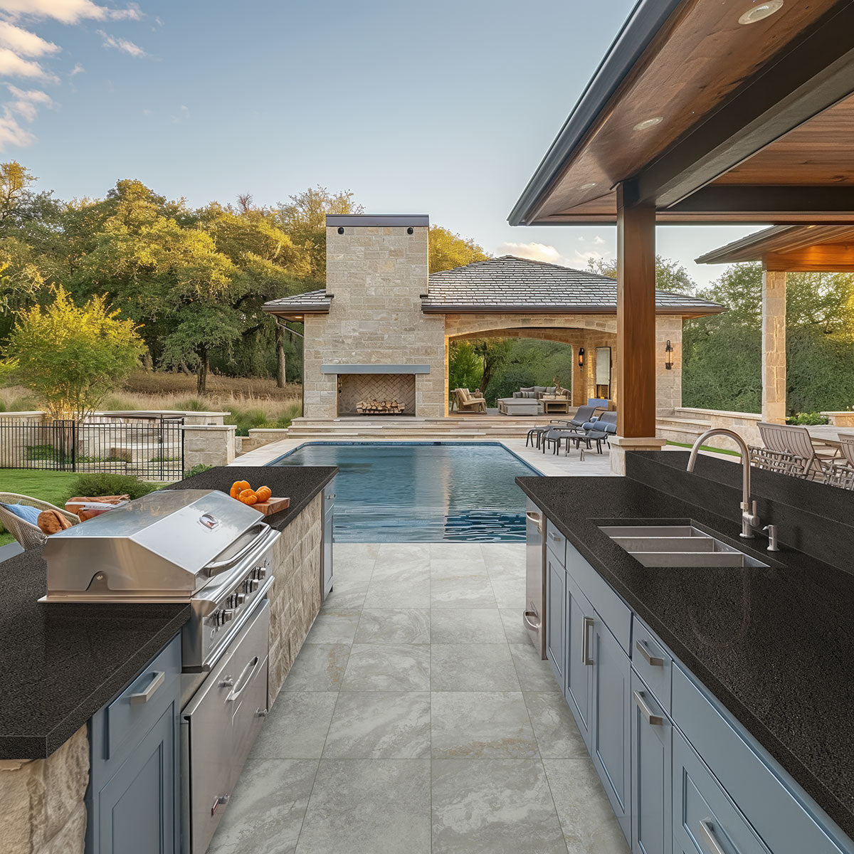 Estate Travertine 2cm Porcelain Paver 24x24"