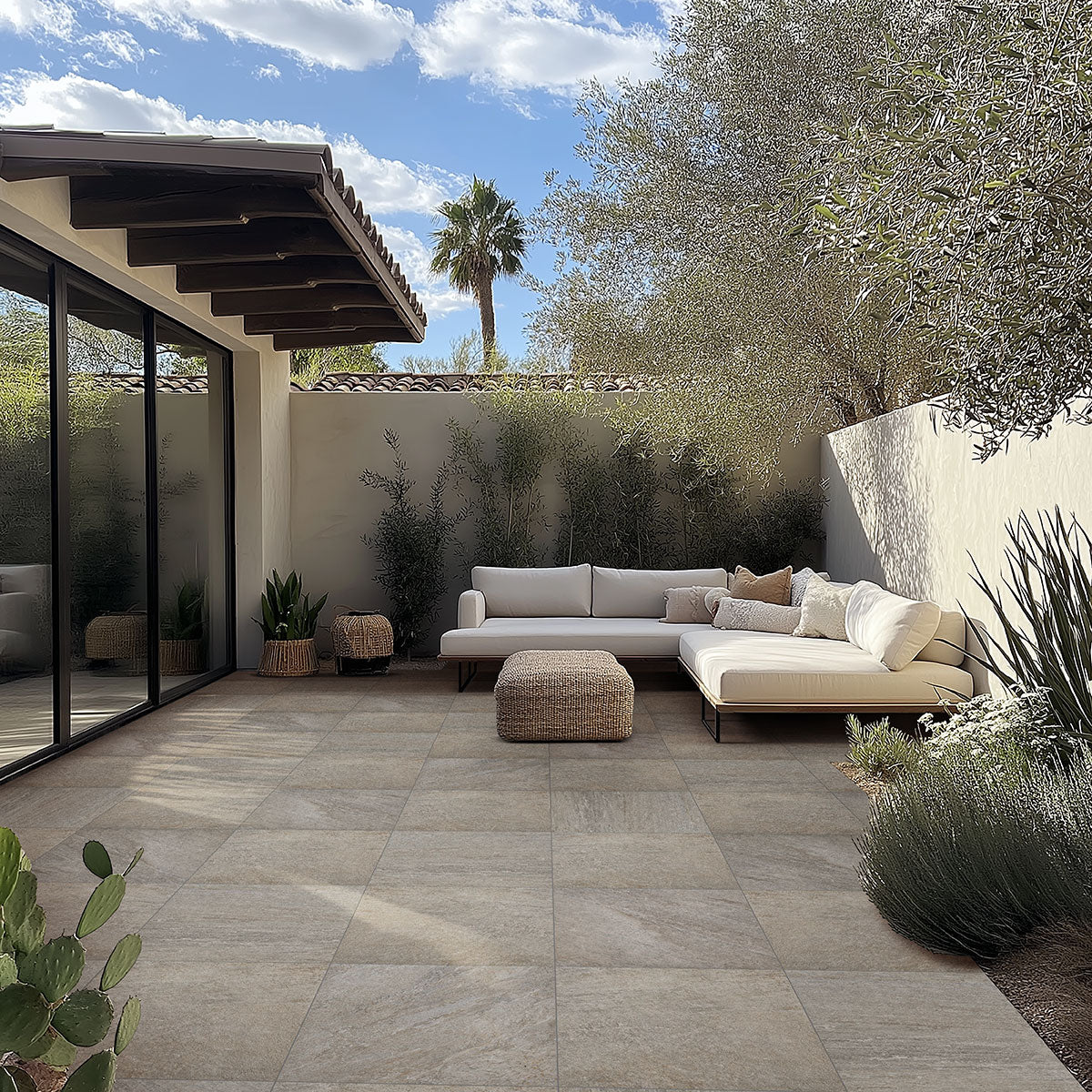 Estate Quartz Silver 2cm Porcelain Paver 24x24" | 24x48"