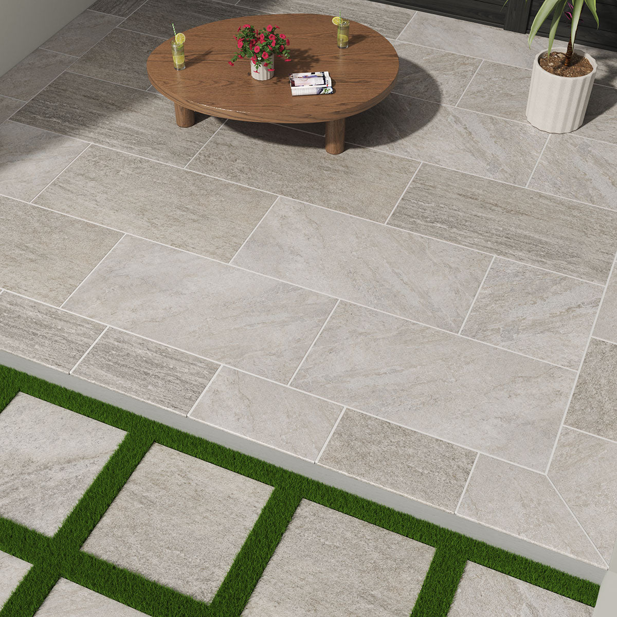 Estate Quartz Silver 2cm Porcelain Paver 24x24" | 24x48"