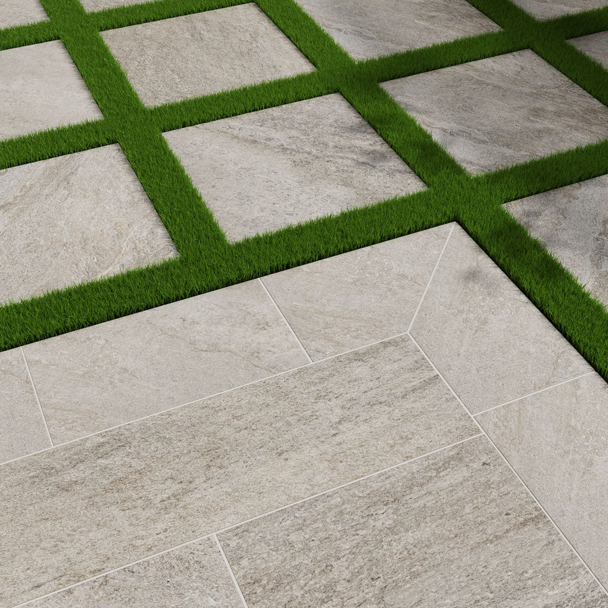 Estate Quartz Silver 2cm Porcelain Paver 24x24" | 24x48"