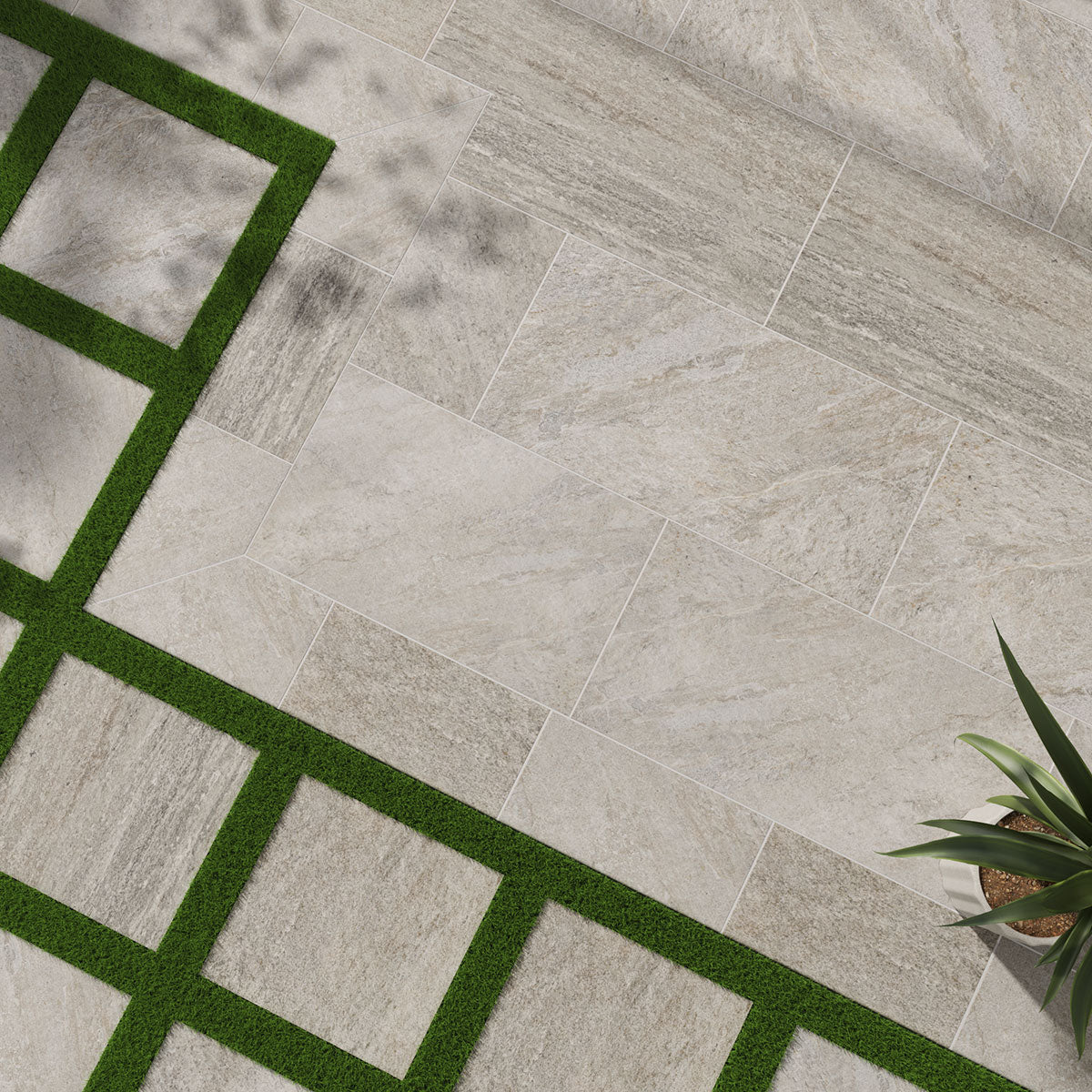 Estate Quartz Silver 2cm Porcelain Paver 24x24" | 24x48"