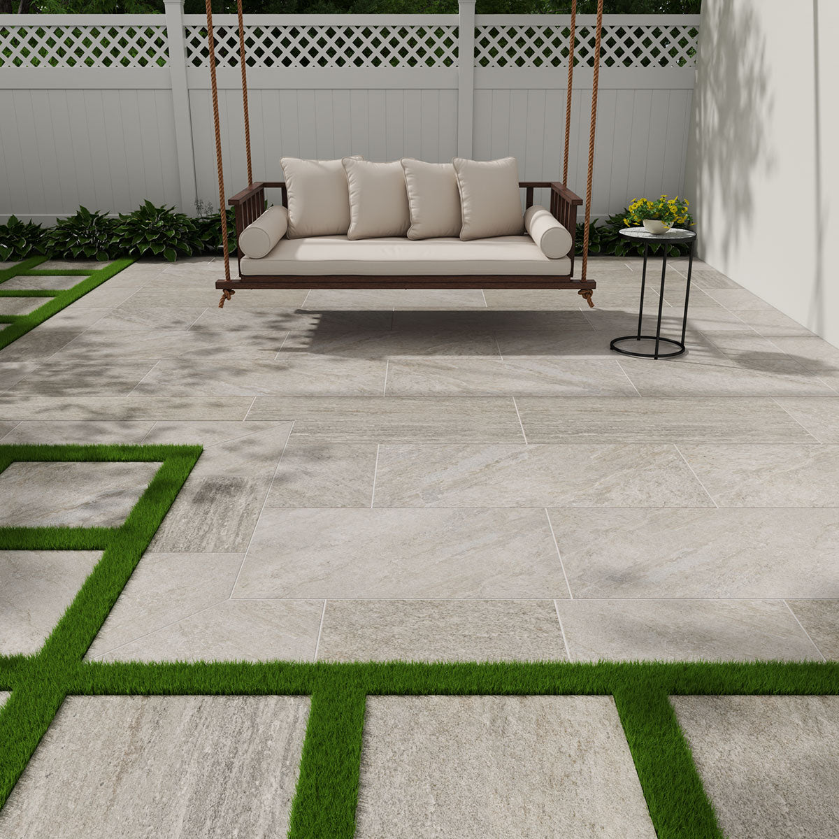 Estate Quartz Silver 2cm Porcelain Paver 24x24" | 24x48"