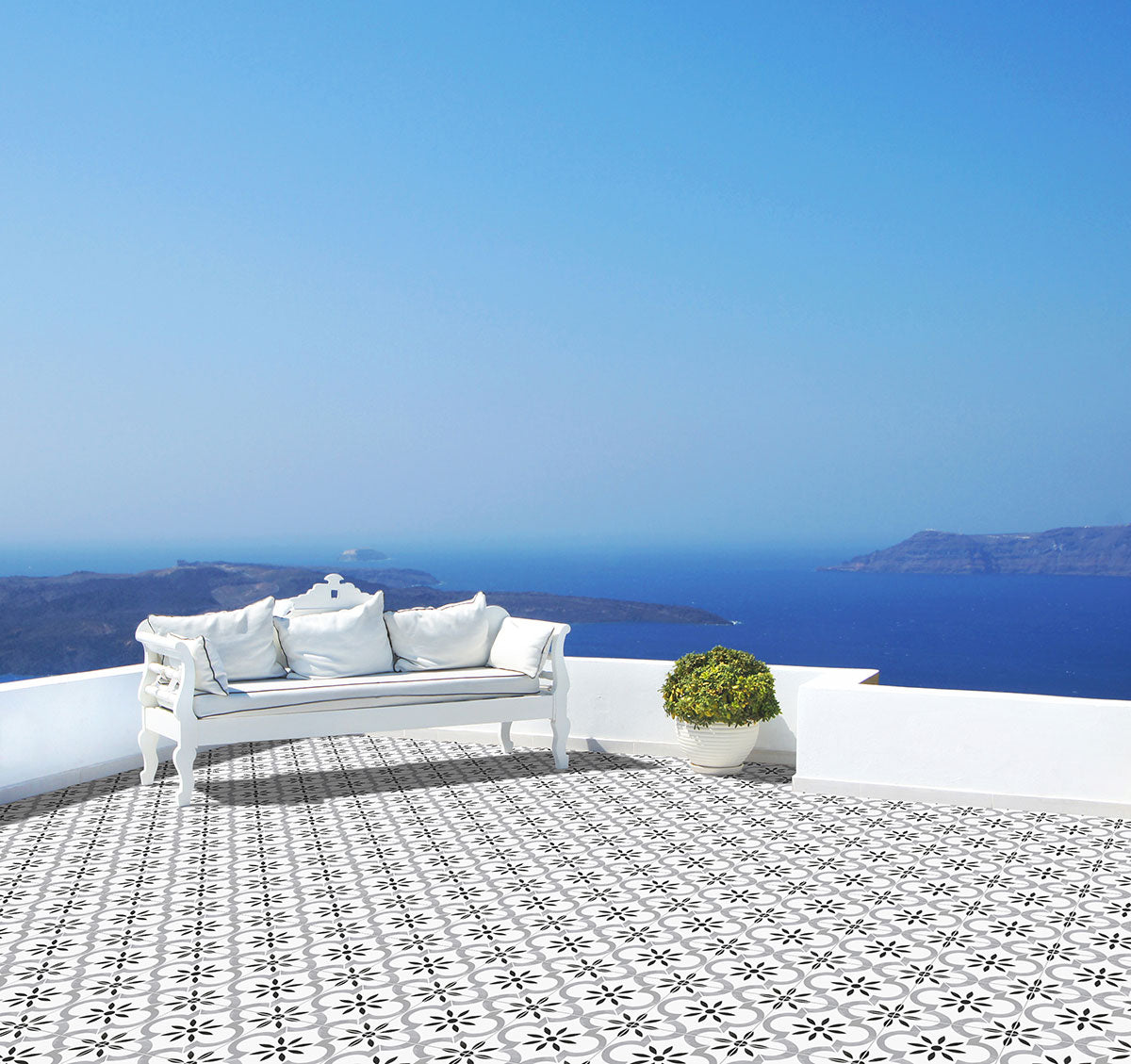 Valencia Floral Porcelain Tile 8x8" - Tilevanity.com