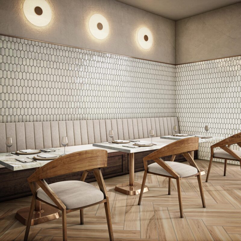 Sassuolo Ceramic Collection 3"x12" | Hex Mosaic | Picket Mosaic - Tilevanity.com