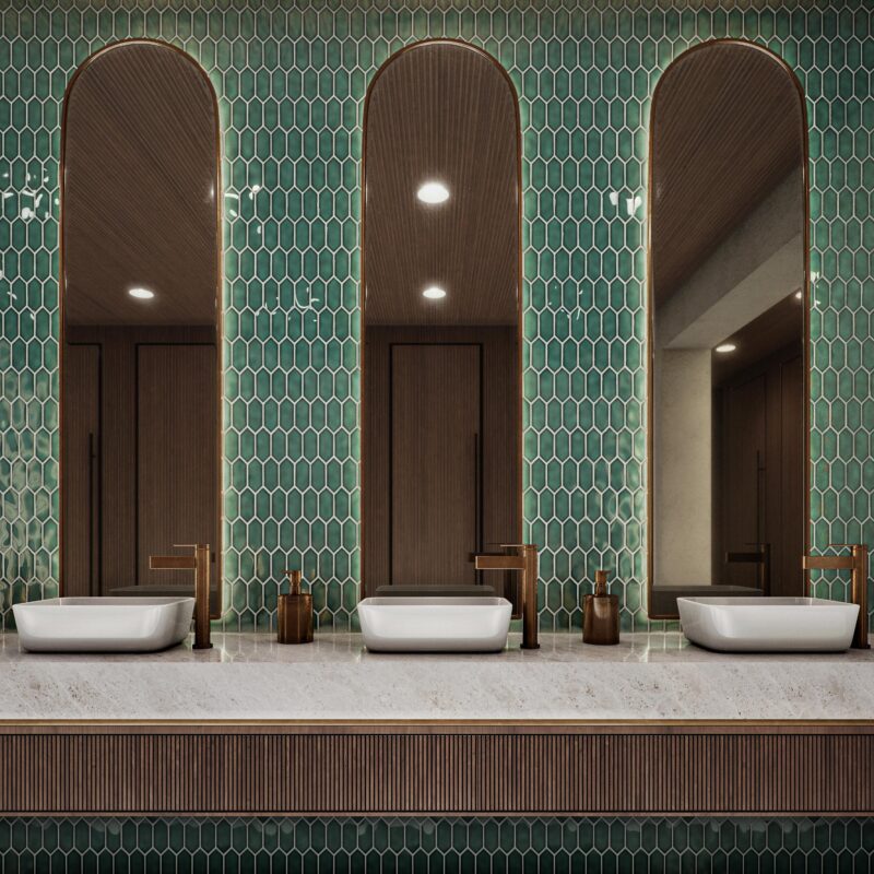 Sassuolo Ceramic Collection 3"x12" | Hex Mosaic | Picket Mosaic - Tilevanity.com