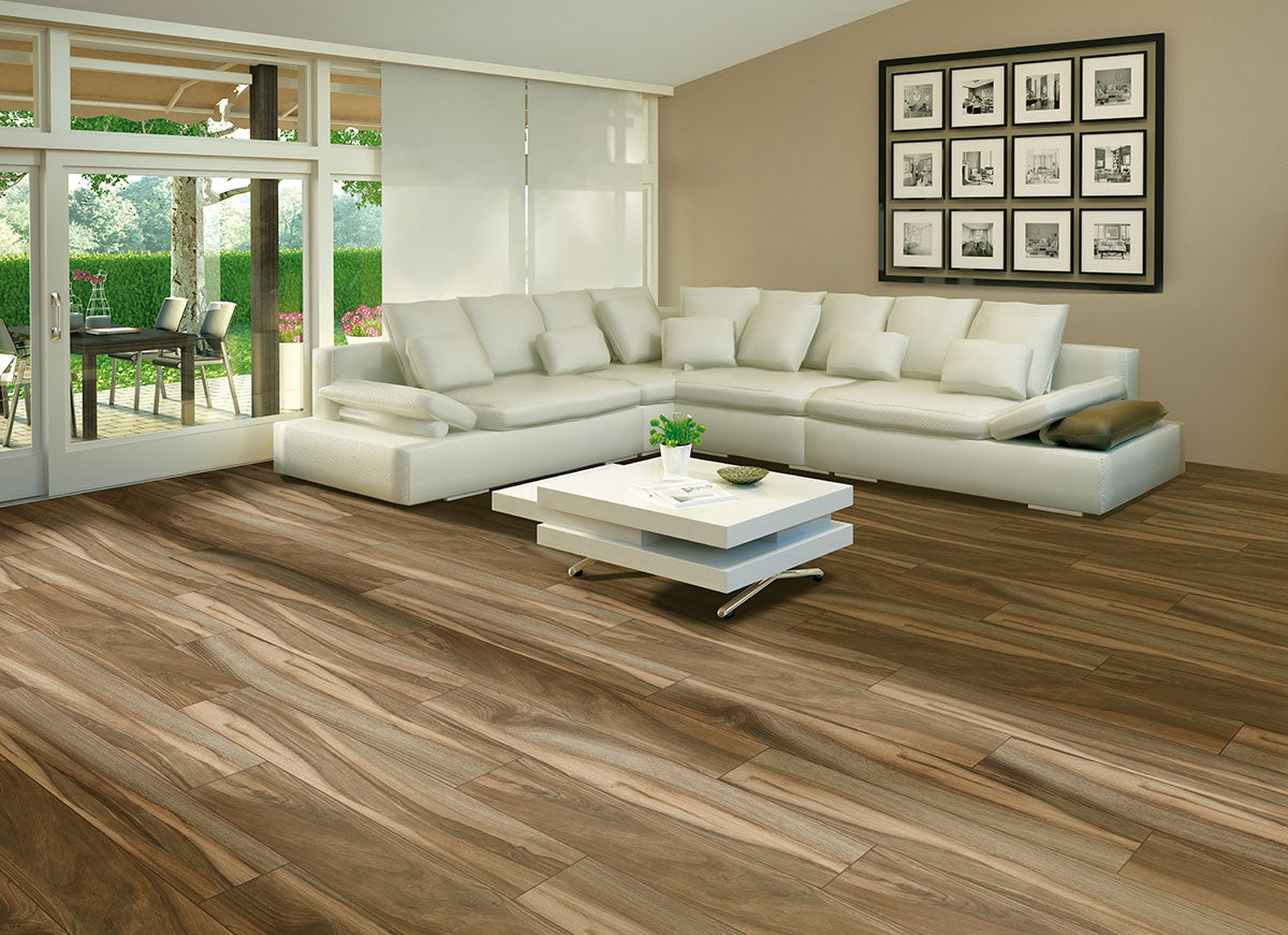 Kauri Cafe Wood Look Porcelain Tile 9x48"