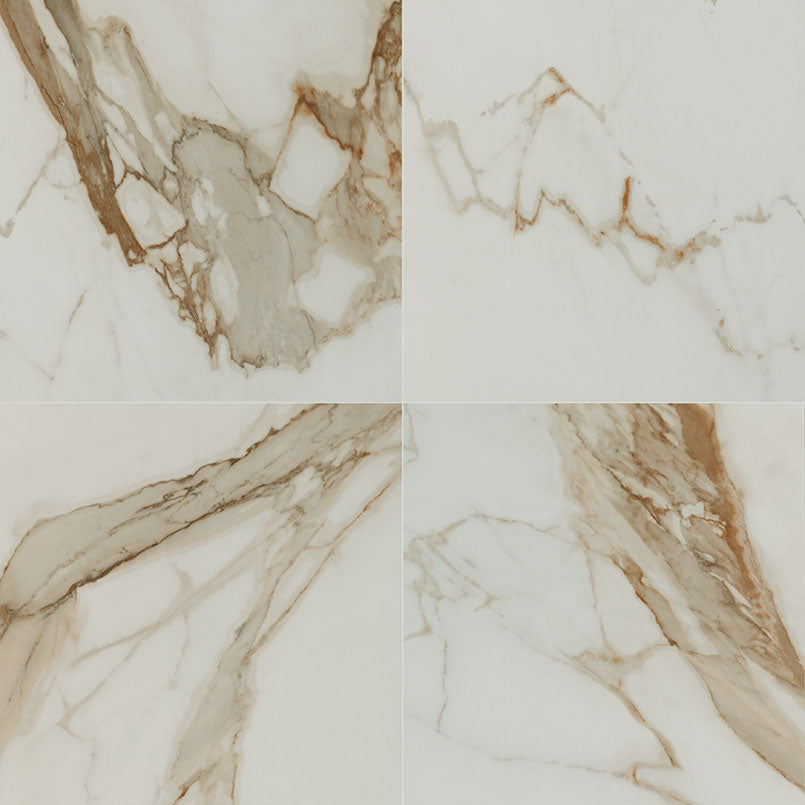 Calacatta Gold Porcelain Tile | 3 Sizes | Matte or Polished