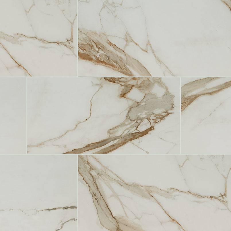 Calacatta Gold Porcelain Tile | 3 Sizes | Matte or Polished