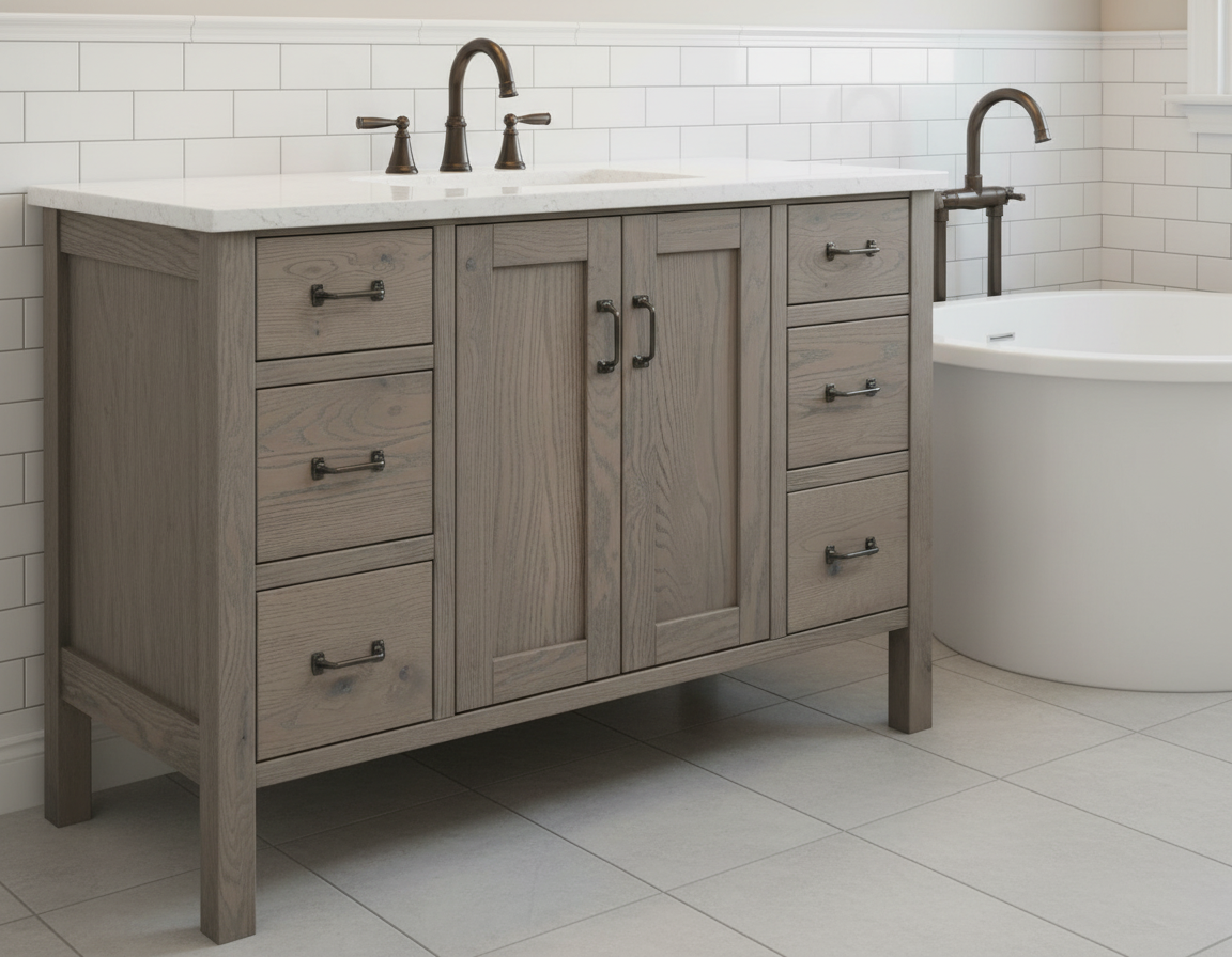 Califina 48"/60"/72"W Amish Made Bathroom Vanity (base only)