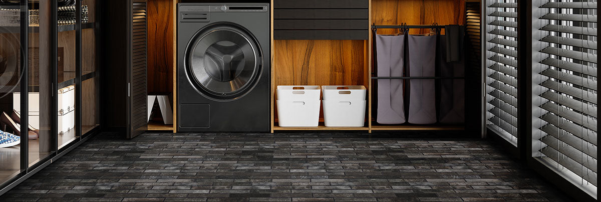 Antica Fornace Charcoal Porcelain Brick Look Tile 2x10" - Tilevanity.com