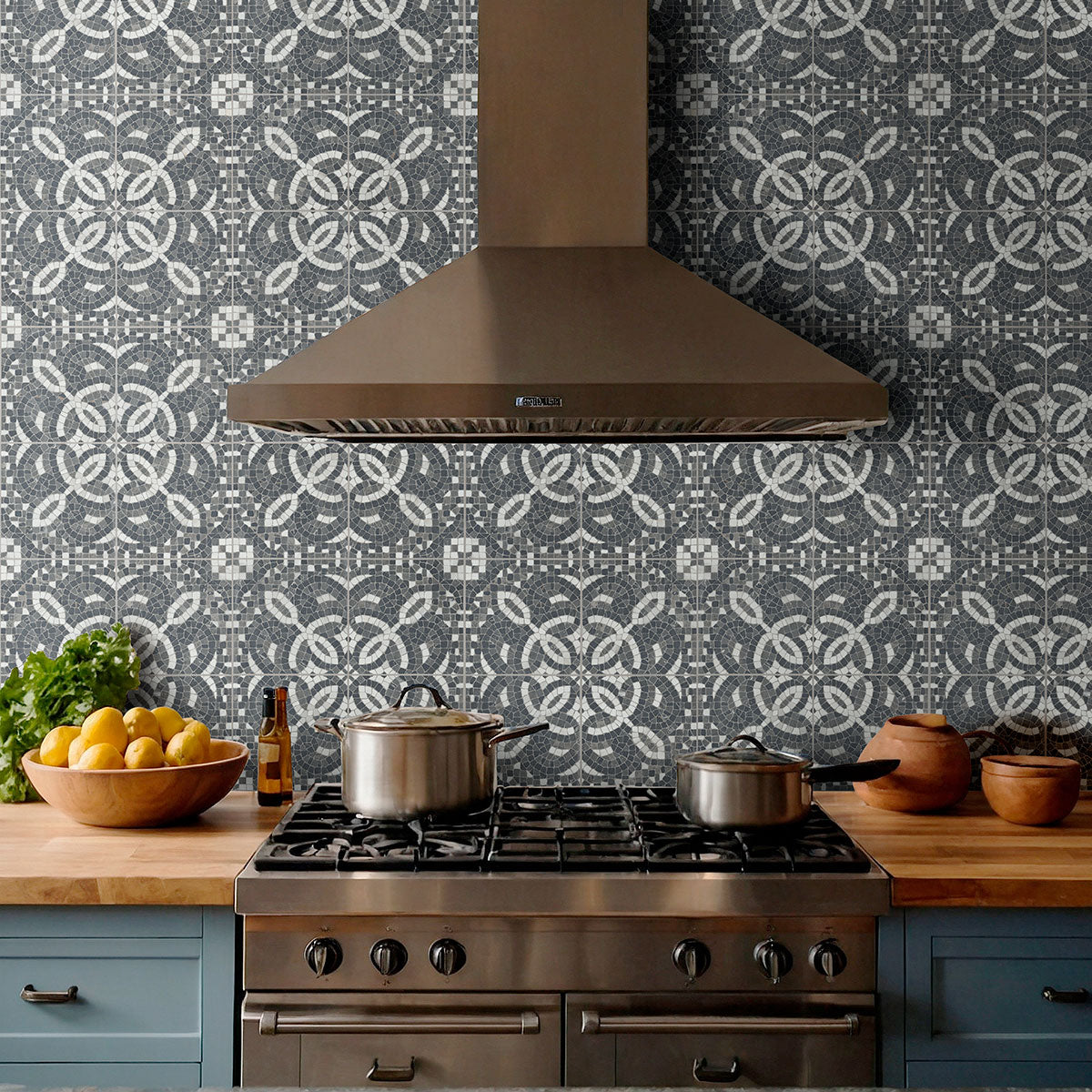 Courtyard Dark Porcelain Tile 8x8" - Tilevanity.com