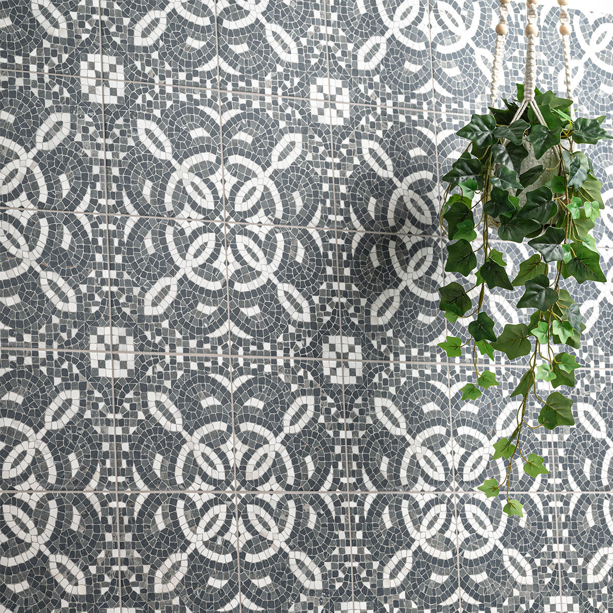 Courtyard Dark Porcelain Tile 8x8" - Tilevanity.com