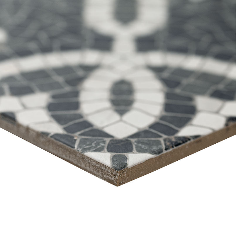 Courtyard Dark Porcelain Tile 8x8" - Tilevanity.com